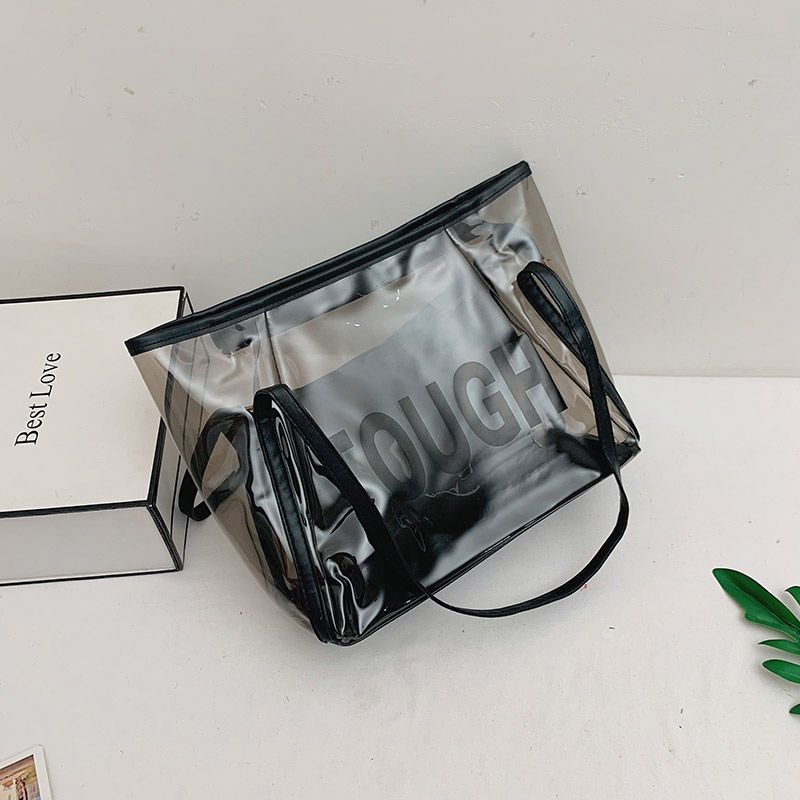 Túi Xách Jelly Trong Suốt Đơn Giản Thời Trang Xuân Hè Phong Cách Hàn Quốc Cho Mẹ Bỉm Sữa