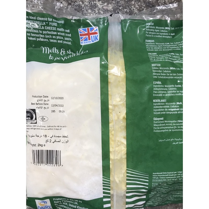 Phô mai bào sợi mozzarella ( shop có nhận bỏ sỉ và ship tỉnh ạ)