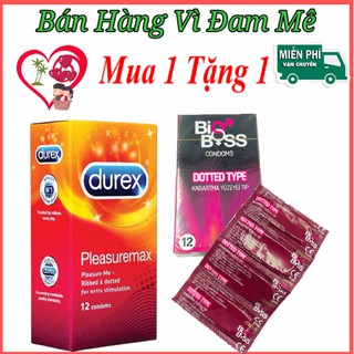 [Mua 1 Tặng 1]Bao Cao Su Durex Pleasuremax 12 Bao Gân Gai Kích Thích Cuộc Yêu tặng 1 Bigboss 12 Bao