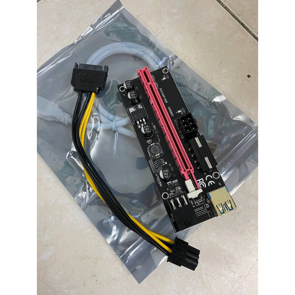 Riser 009s King Kong mạ vàng mới nhất / Riser pci-e 1x to 16x dây usb 3.0