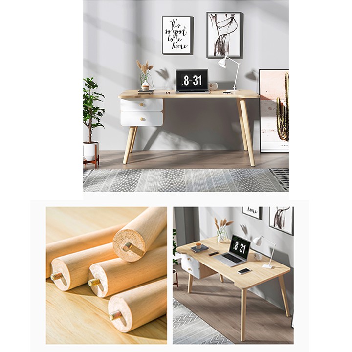 💥GIÁ SỐC💥 Bàn làm việc đẹp dài 1m2 có ngăn 2 kéo, bàn làm việc gỗ BAH053 | BigBuy360 - bigbuy360.vn