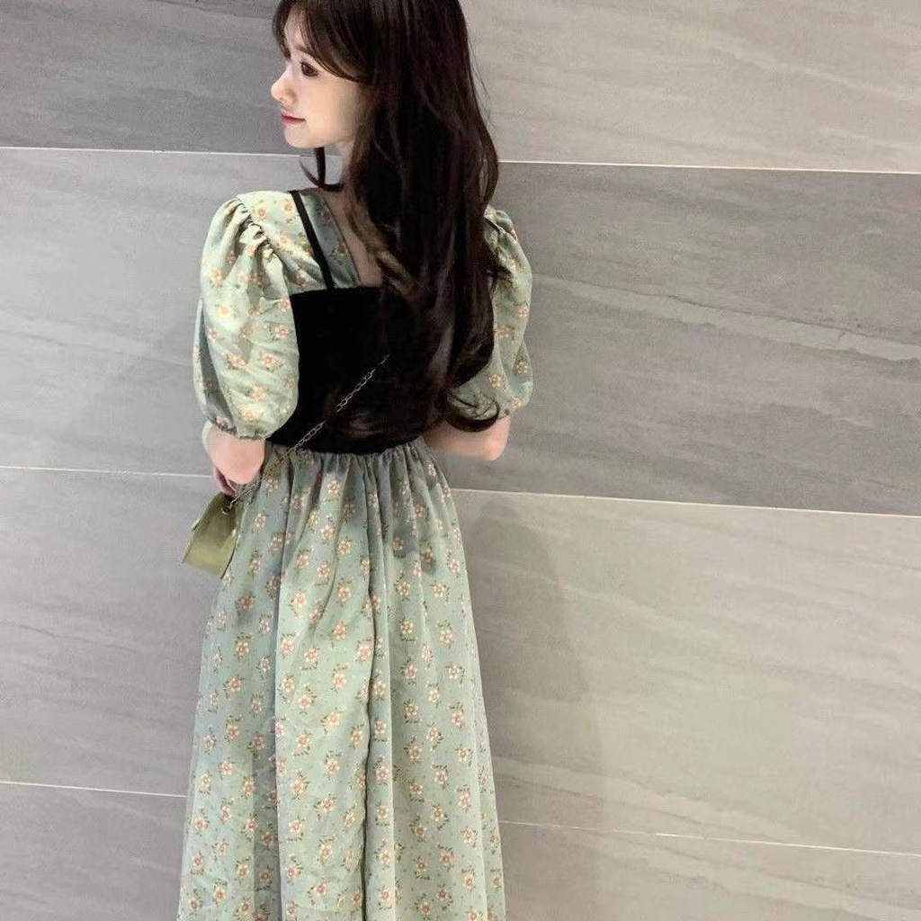 Đầm Hoa Dài Qua Đầu Gối Thời Trang Mùa Hè Hàng Mới 2022 Chất Lượng Cao