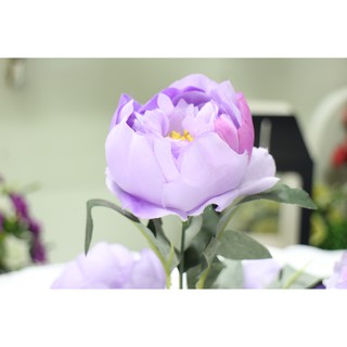 Hoa lụa/ Một bông mẫu đơn gắn cành