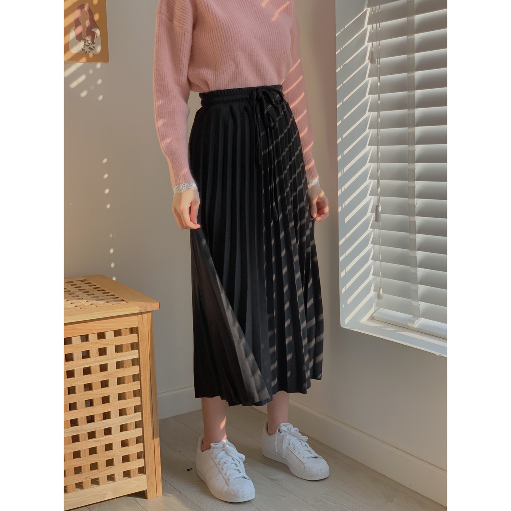 Chân váy midi thun xếp li SK91 1994CLOSET | BigBuy360 - bigbuy360.vn