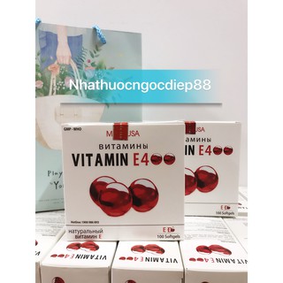 Viên uống vitamin E 400 đẹp da, sáng da, hạn chế lão hoá da hộp 100 viên