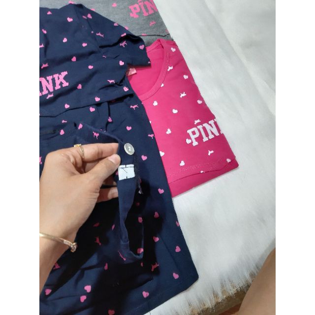 [Ảnh thât] Bộ đồ bầu và sau sinh dài tay PINK (cho bé bú, được chọn màu)