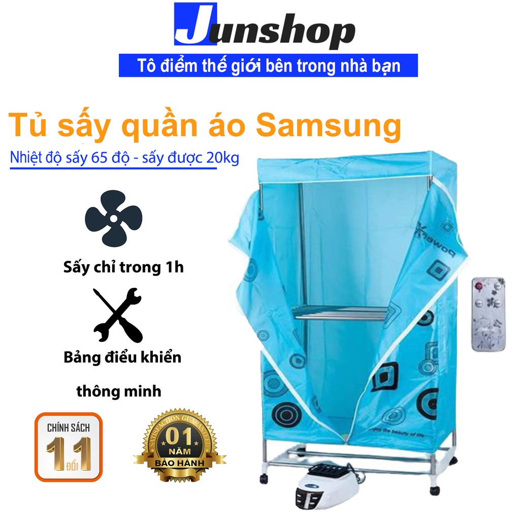 Tủ sấy quần áo SamSung sấy cực nhanh chỉ trong 1h không hôi quần áo công nghệ diệt khuẩn sấy được lên đến 20kg