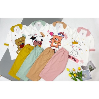 Bộ đồ ngủ pijama lửng lụa mango cao cấp in hình siêu xinh chất mềm mịn, hàng có size