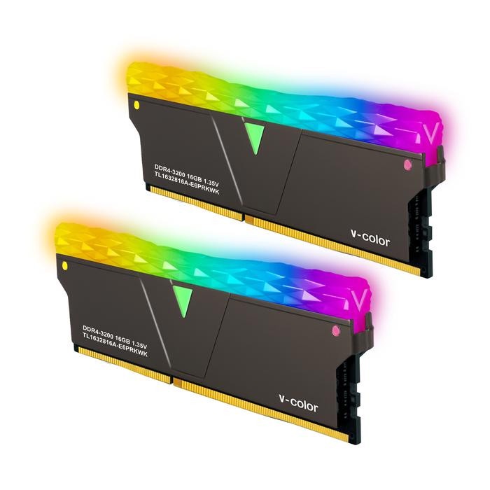 Ram V-Color 8GB-16GB DDR4 3200MHz Prism Pro RGB Black - Ram LED RGB - MTC