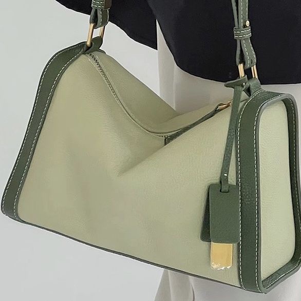 Túi Xách Đeo Vai Hình Gối Màu Sắc Tương Phản Thời Trang Cho Nữ