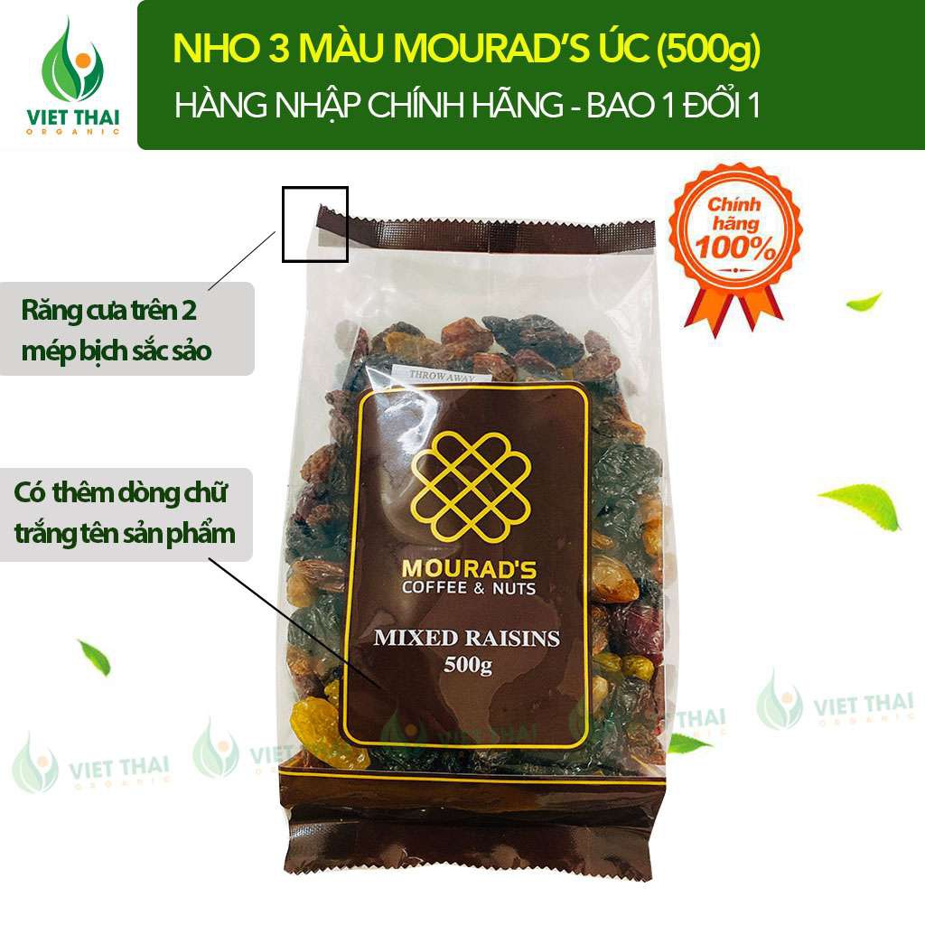 Nho khô Úc Mourad s Mix 3 loạiChua Ngọt ngon loại 1 - Tốt cho sức khoẻ