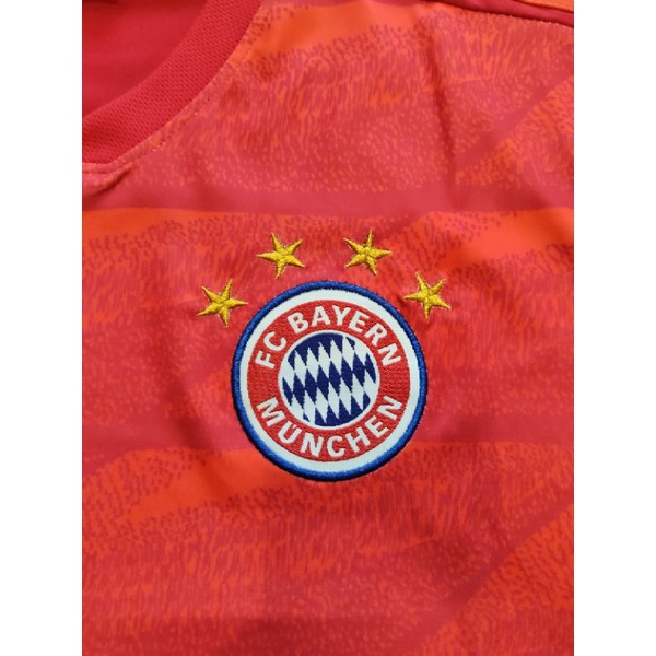 Bộ áo đấu đá bóng đá banh CLb Bayern Munchen đỏ cam 2020 sân nhà