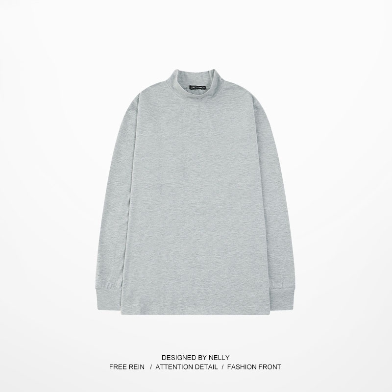 Áo thun Nelly dài tay nửa cổ giữ nhiệt bo tay áo phông