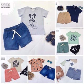 Set bộ cộc cotton bé trai mùa hè