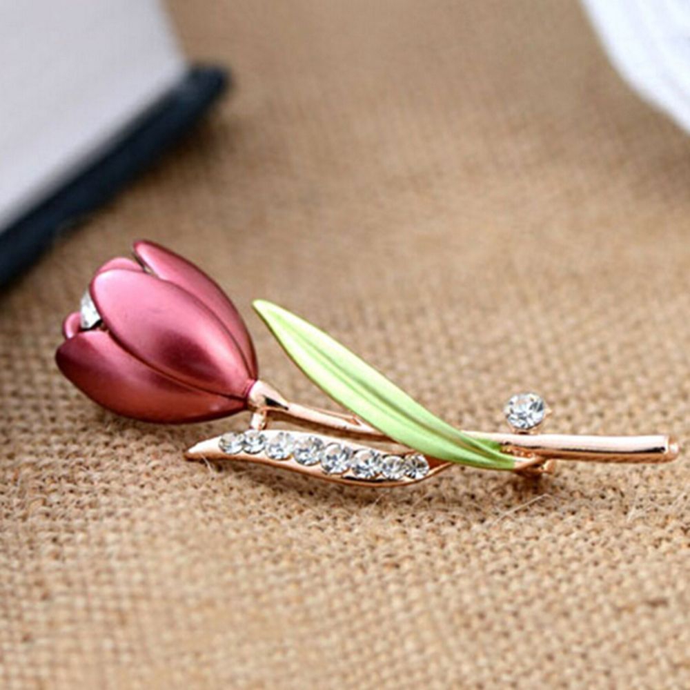 Ghim cài áo hình hoa tulip sang trọng thanh lịch