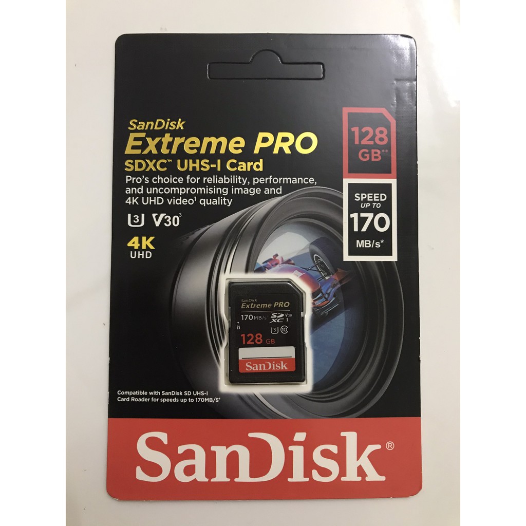 Thẻ nhớ SD Sandisk 128GB 64GB 32GB 16GB Extreme Pro upto 170MB/s