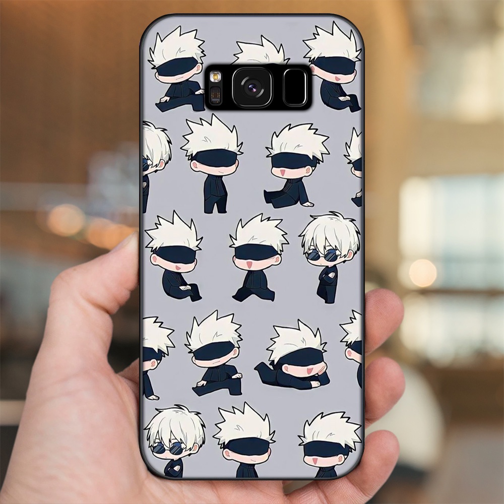 Ốp lưng Samsung S8, S8 Plus viền đen in hình Satoru Jujutsu Kaisen