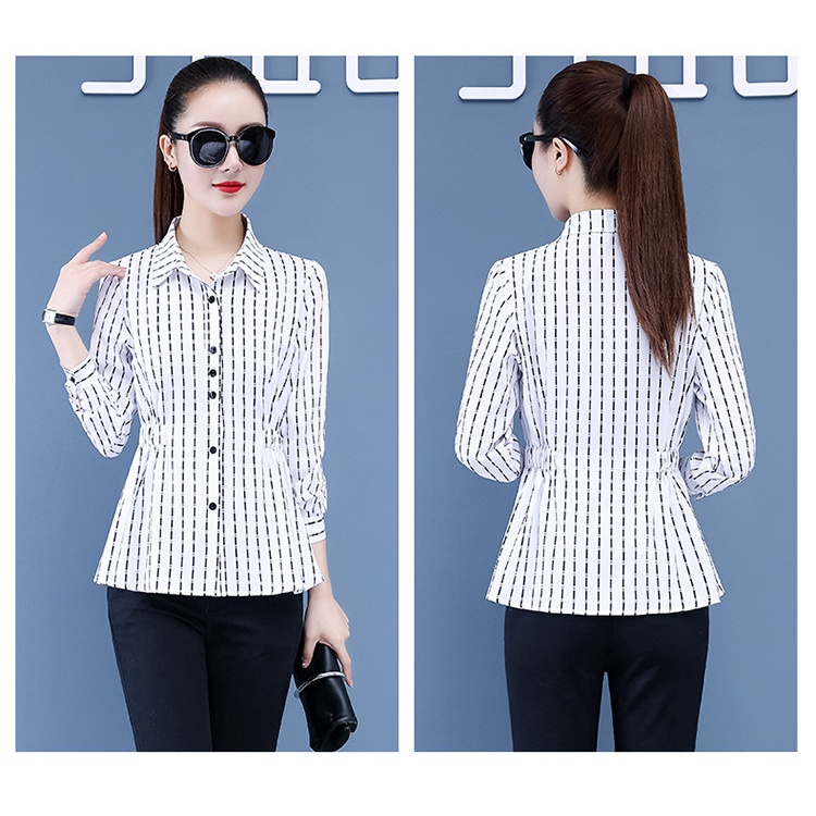 Áo Sơ Mi Chiffon Tay Dài Dáng Ôm In Họa Tiết Hoa Thời Trang Hàn Quốc Hàng Mới Cho Nữ 2022