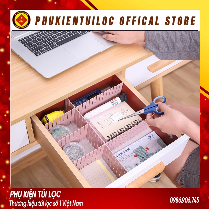 Combo 4 Thanh nhựa chia ngăn tủ có thể điều chỉnh kích thước 37*7cm, 47*7cm nhiều màu sắc