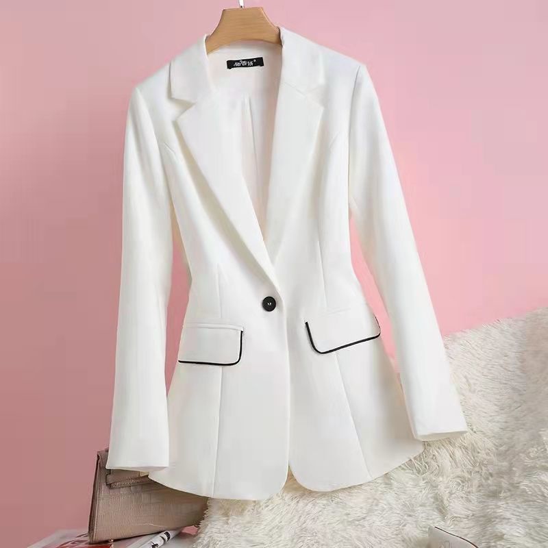 Áo Khoác Vest Nữ Màu Trắng Dáng Ôm Không Sắt Thời Trang
