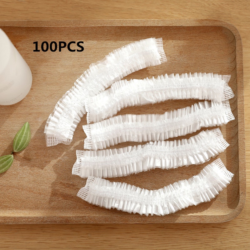 Set 100 mũ nylon trùm tóc cho nữ dùng khi tắm