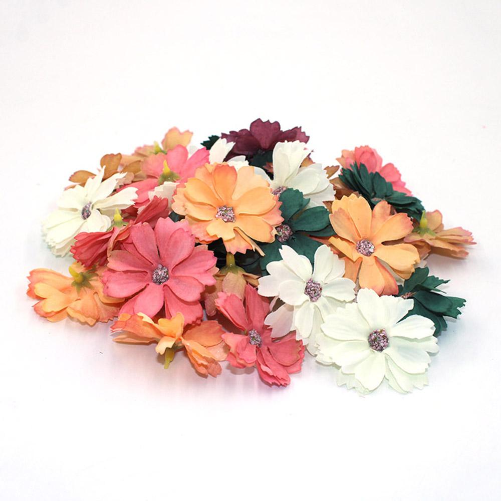 Set 50 Bông Hoa Cúc Nhân Tạo Cài Tóc Tiện Dụng