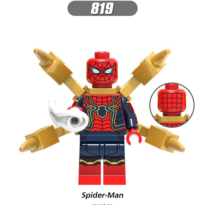 Bộ mô hình lắp ráp nhân vật Avengers Endgame Iron Man Captain America Spiderman cho bé trên 3 tuổi X0186