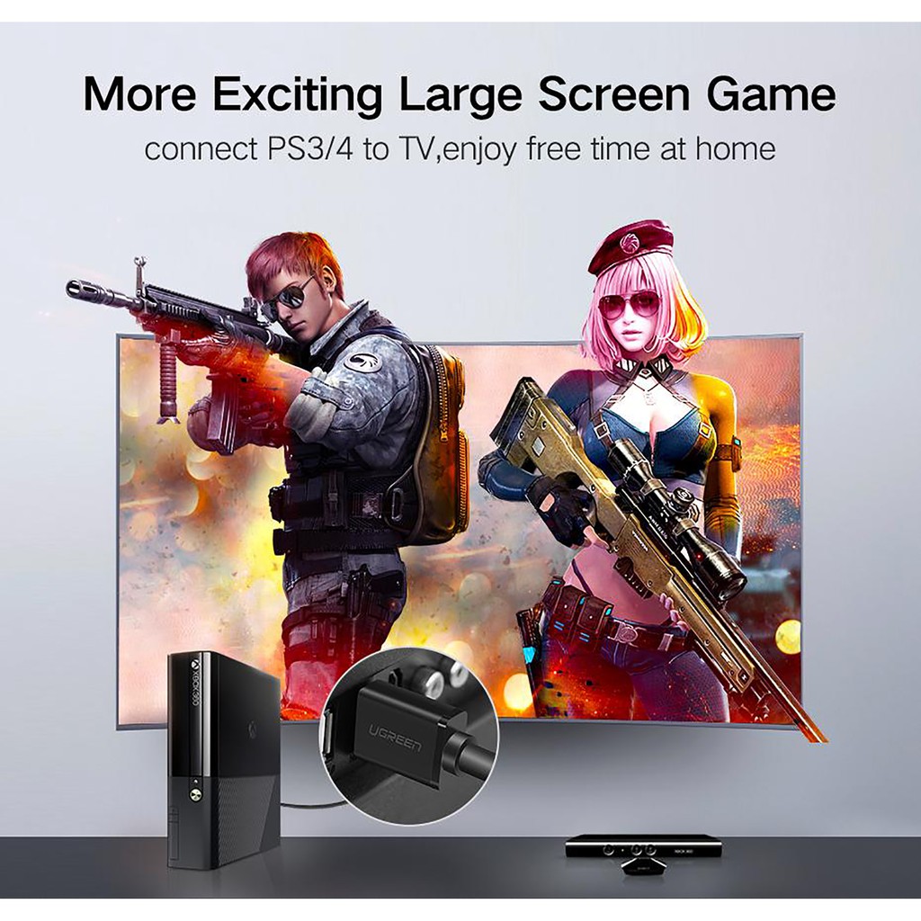 Cáp HDMI 2.0 4K 60Hz Cao Cấp UGREEN HD104 Chính Hãng - Dài 1M, 1.5M, 2M, 3M, 5M, 10M - BH 18T Đổi Mới