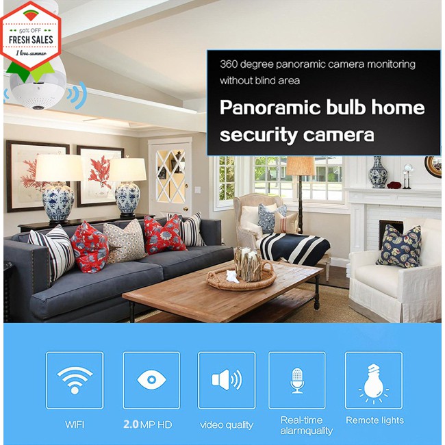 Camera Không Dây 1080 Độ Quay Toàn Cảnh 360 Độ | BigBuy360 - bigbuy360.vn