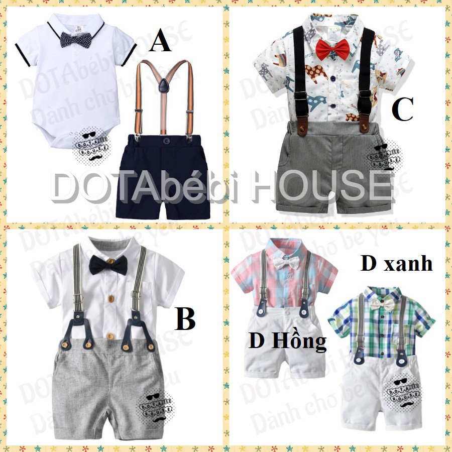 (Nhiều mẫu) SET ÁO QUẦN YẾM CÔNG TỬ TRẺ EM/BÉ TRAI 7-17kg DOTAbébi HOUSE