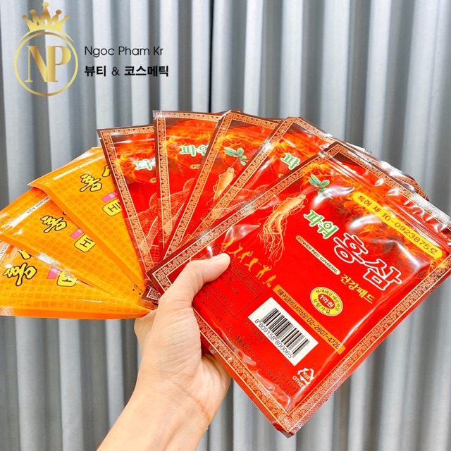 CAO DÁN HỒNG SÂM KOREA POWER GINSENG [GÓI ĐỎ 20 MIẾNG/GÓI VÀNG 20 MIẾNG]