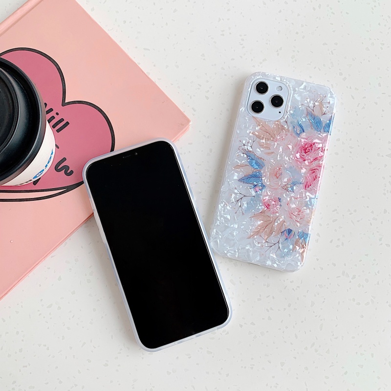 Ốp Điện Thoại Mềm Chống Sốc Họa Tiết Hoa Vintage Cho iPhone 14 13 12 11 Pro Max XS XR X 8 7 Plus + SE 2020