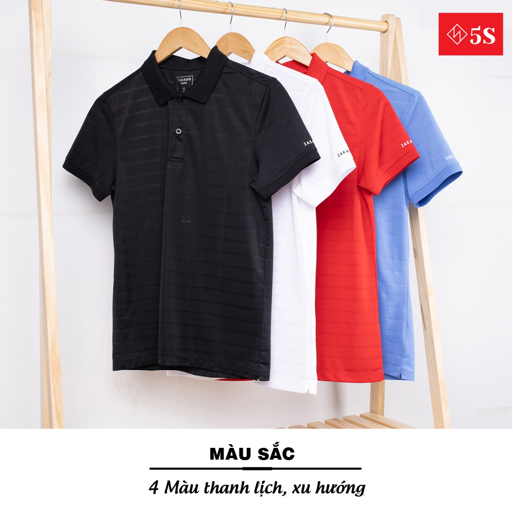 Áo Thun Nam Có Cổ ZAKADO (4 màu) Tay Ngắn, Vân Lỗ Thông Hơi, Không Nhăn | BigBuy360 - bigbuy360.vn