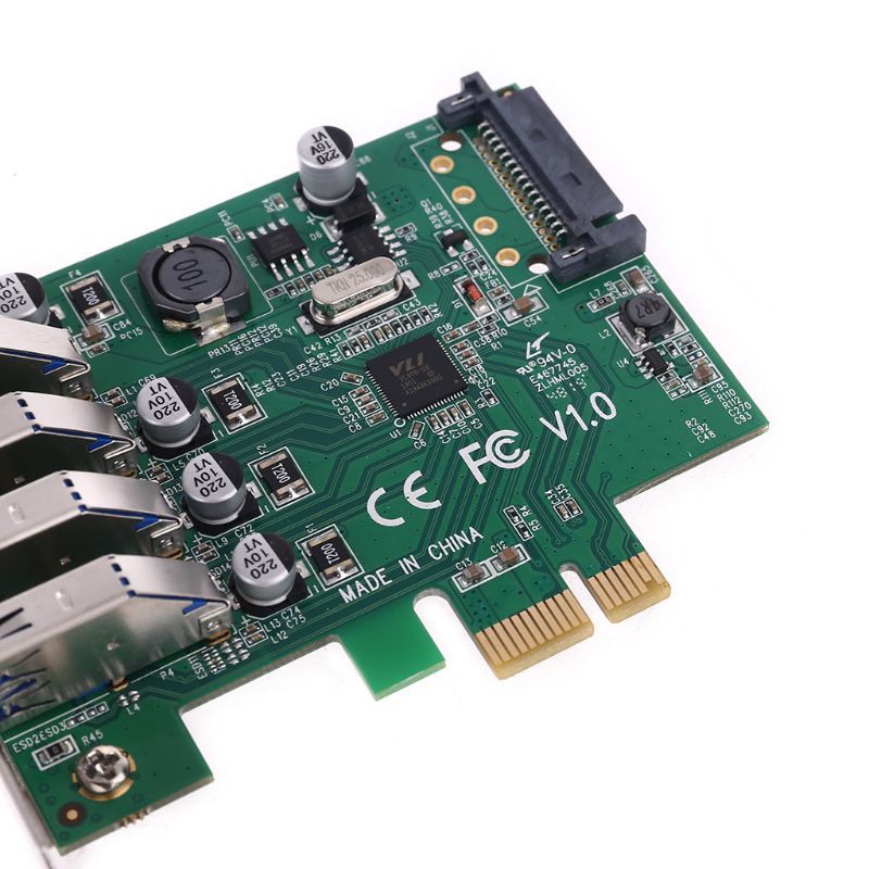 Bộ Chia 4 Cổng USB 3.0 PCIE Mở Rộng Thẻ PCI Express Sata