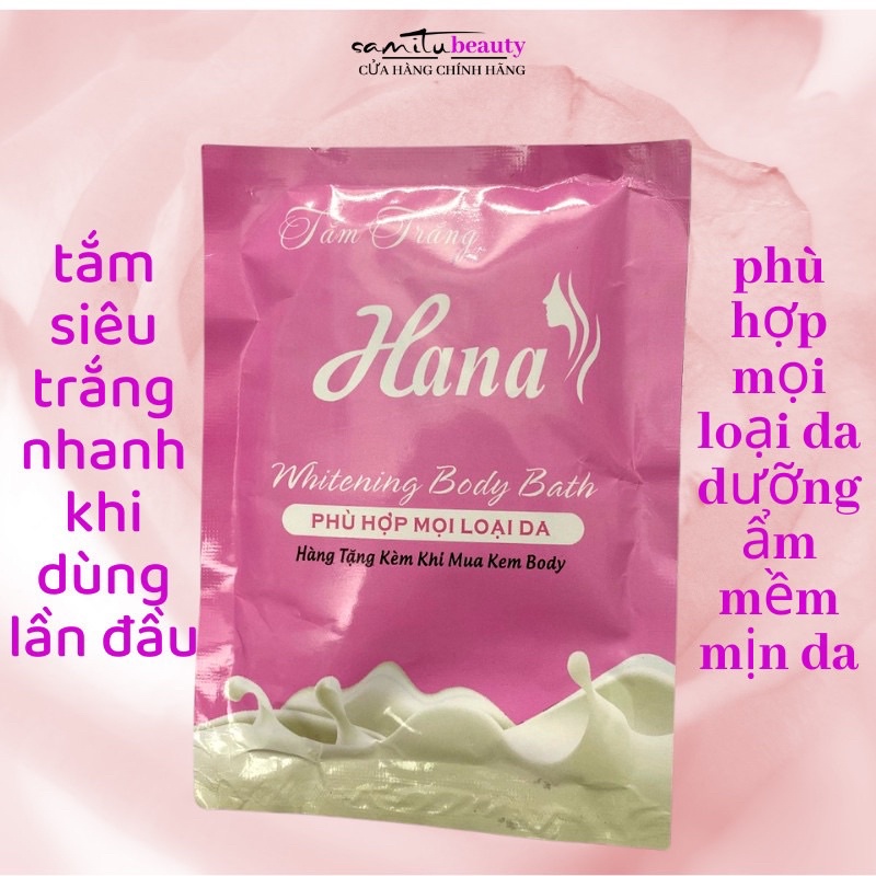 tăm trắng hana…hồngwhitening body bật tone sau lần tăm