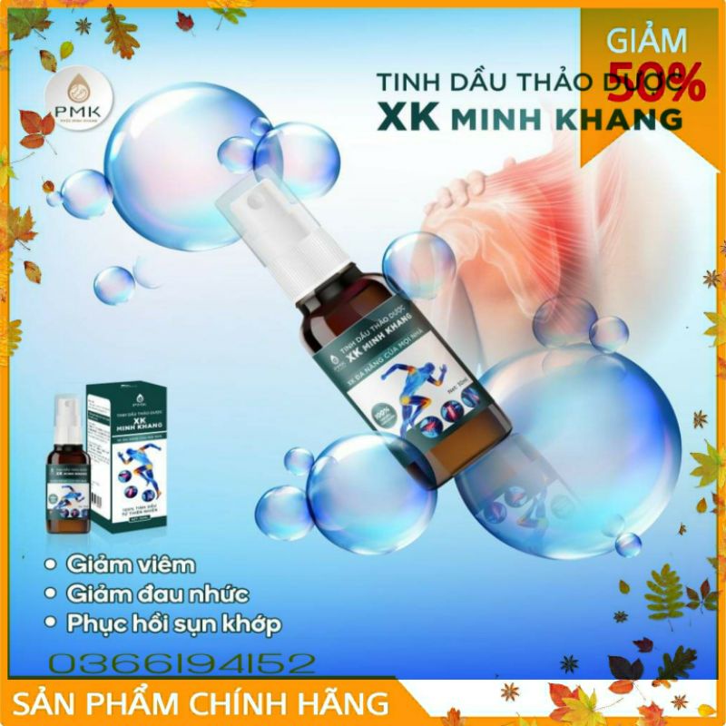 Xịt Xoa Bóp Giảm Đau Xương Khớp Minh Khang, Giảm đau nhức, Phục hồi xương khớp [Chính Hãng]