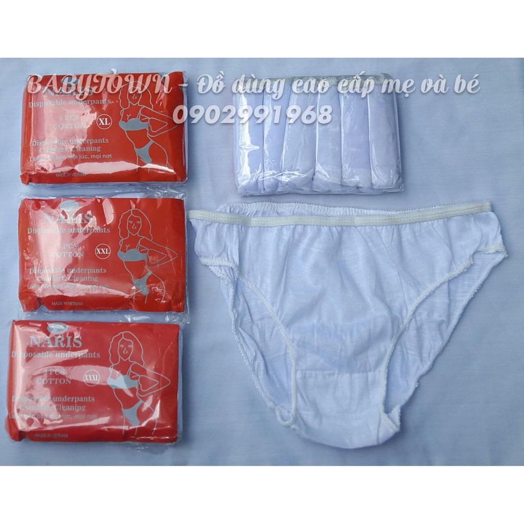 SET 6 QUẦN LÓT GIẤY COTTON DÙNG 1 LẦN CHO MẸ BẦU
