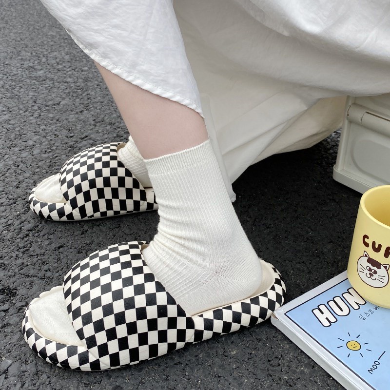 Dép Bánh Mỳ NAM và NỮ Độn Đế Quai ngang 2022 ô vuông caro đi chơi , đi biển, du lịch siêu rẻ_sẵn hàng MẪU MỚI 2022