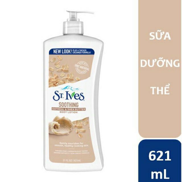 Sữa dưỡng thể toàn thân yến mạch và bơ hạt mỡ St.Ives BodyLotion 621ml