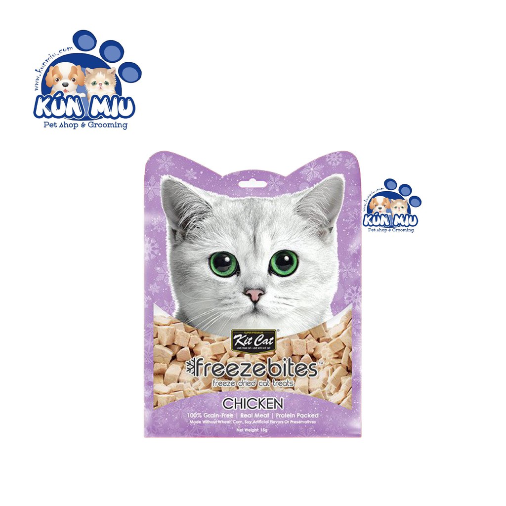  Thức ăn dinh dưỡng thịt đông khô cho mèo Snack Freeze Bites KitCat 15g