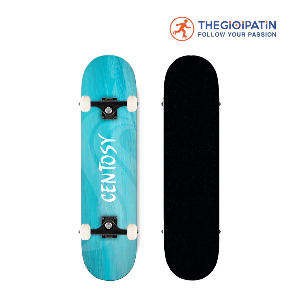 Ván Trượt Skateboard Cougar-Centosy D2 Ocean, Mặt nhám Có Họa Tiết, Gỗ Ép 7 Lớp Chịu Lực Cao