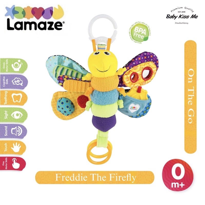 Đom đóm Lamaze treo nôi,cũi kích thích đa giác quan cho bé -Lamaze Freddie the Firefly