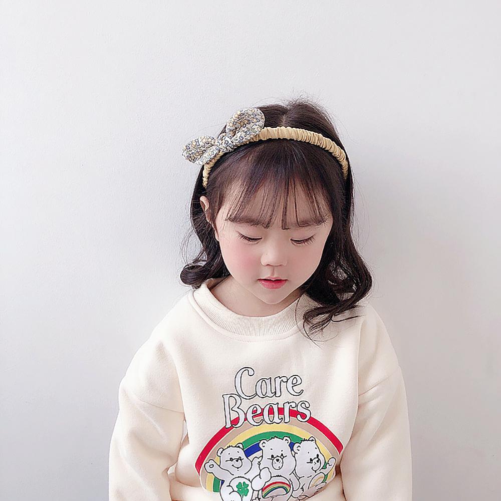 Băng Đô Cài Tóc Tai Thỏ Họa Tiết Hoa Phong Cách Retro Cho Bé Gái