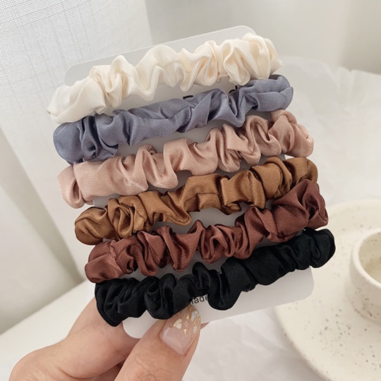 Dây buộc tóc Scrunchies phong cách Hàn Quốc co giãn thoải mái