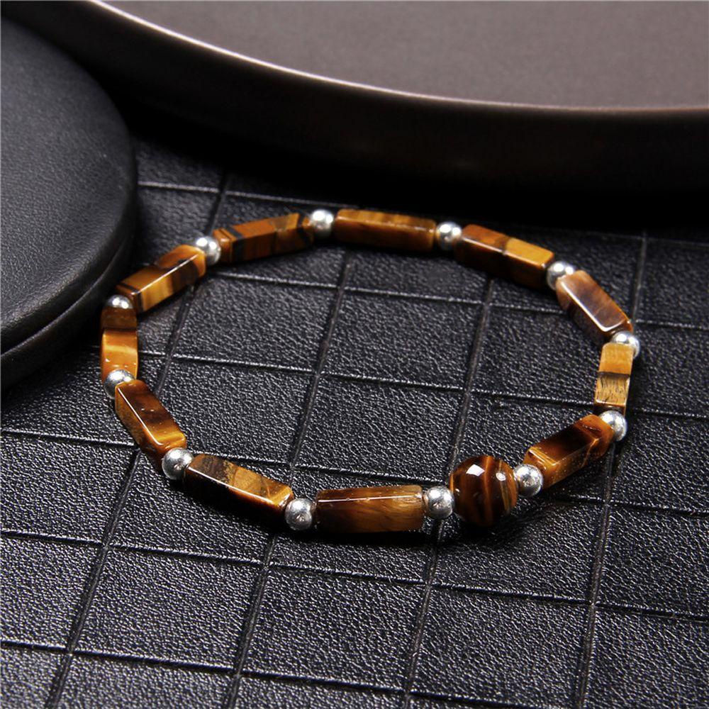 Vòng Tay Chuỗi Hạt Tự Nhiên Hình Vuông Đơn Giản Sáng Tạo Cho Nữ