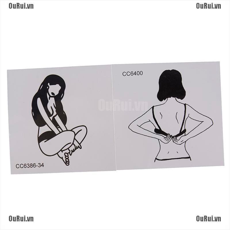 Set 5 Hình Xăm Dán Tạm Thời Nhiều Kiểu Độc Đáo