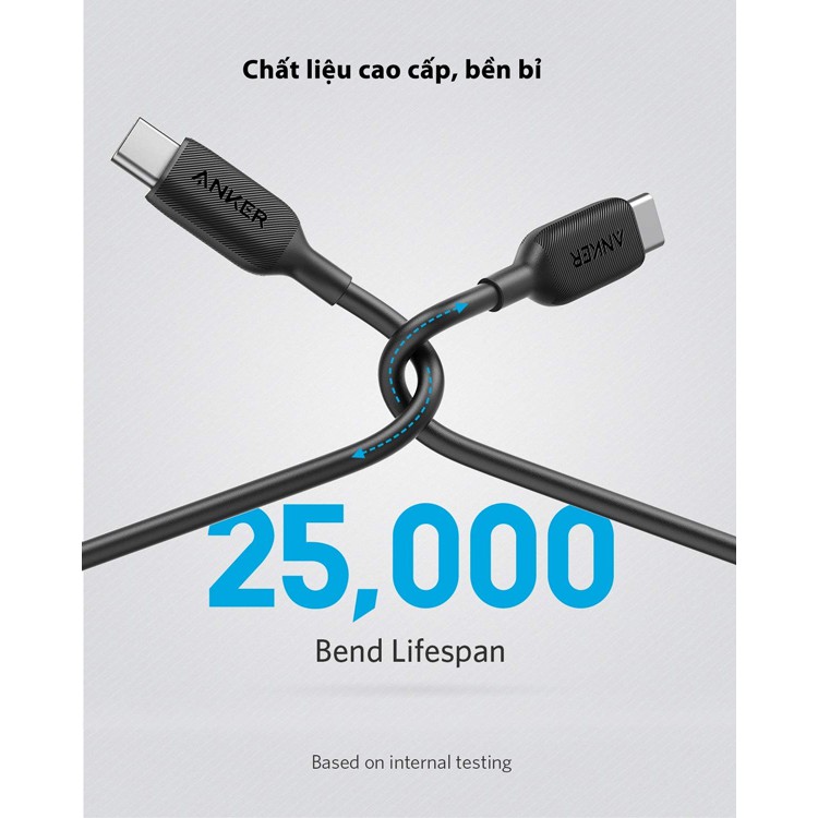 Cáp Truyền Dữ Liệu Điện Thoại Anker PowerLine III USB-C To USB-C 2.0 - Dài 0.9m/1.8m
