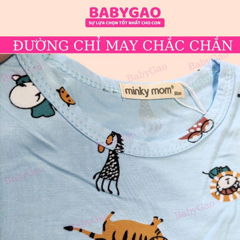 Bộ cộc tay cho bé BabyGao thun lạnh có 5 màu , mặc đi học đi chơi, 6kg- 18kg