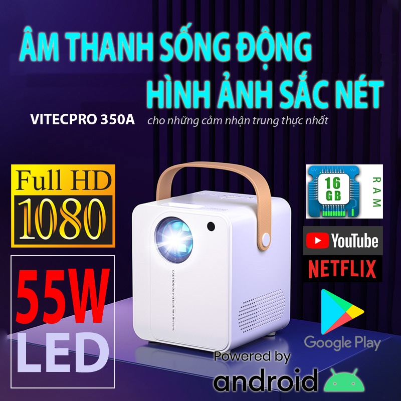 MÁY CHIẾU MINI KAW-K550 &lt;br&gt;ĐỘ PHÂN GIẢI CAO 1080P&lt;br&gt;TÍCH HỢP HỆ ĐIỀU HÀNH ANDROI &lt;br&gt;KẾT NỐI WIFI