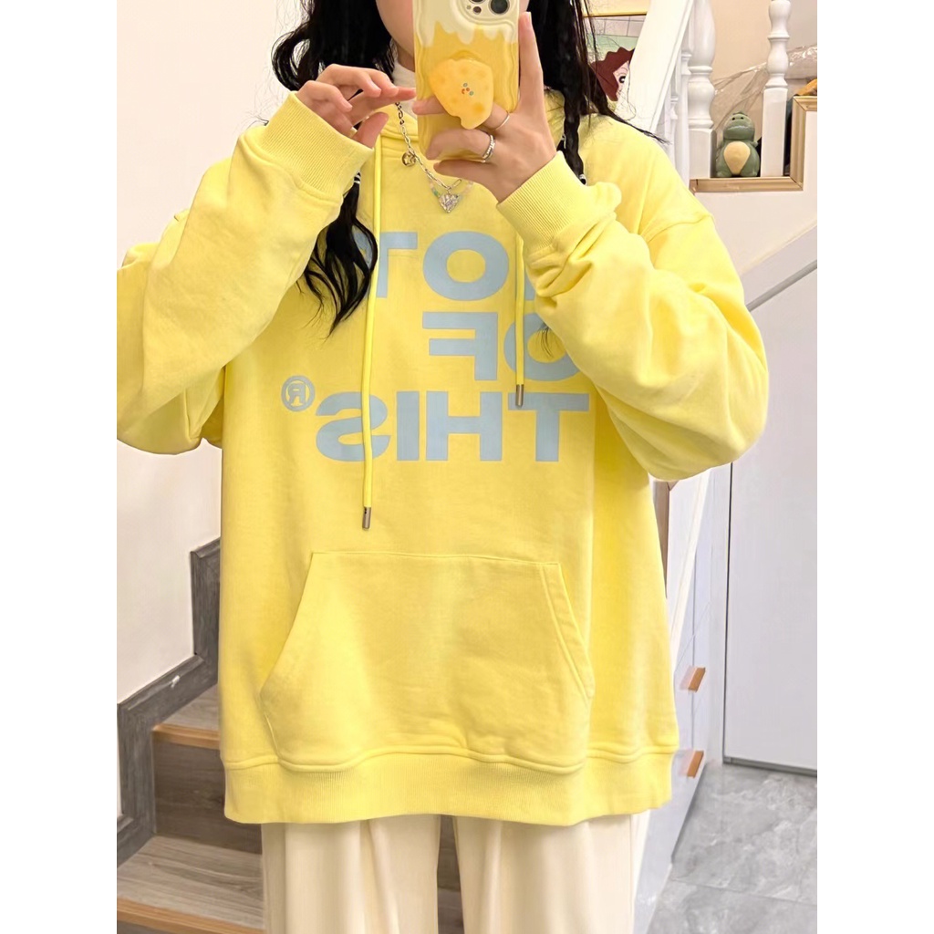 NRVP Áo Hoodie Tay Dài Oversize In Họa Tiết Phong Cách Hàn Quốc Kiểu Mới Cho Nam / Nữ